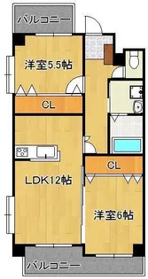 ノーブル三ヶ森【4階】の間取り