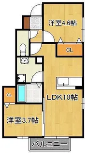 D-HOUSE B棟【1階】の間取り