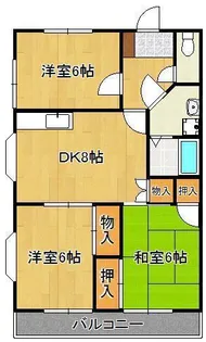 下境屋戸ハイツ【3階】の間取り