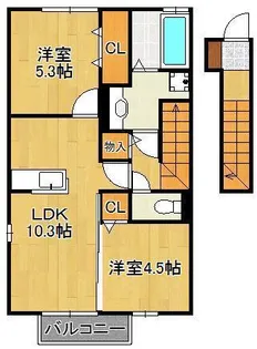 サン・ドリーム千代【2階】の間取り
