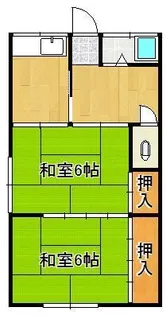 南台アパートB棟【2階】の間取り