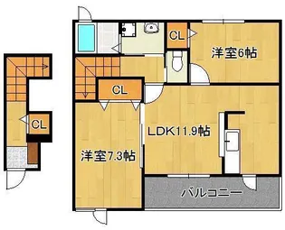 グレースガーデン大内Ⅰ【2階】の間取り