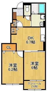 ウィステリア参番館【1階】の間取り