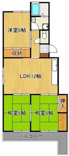 緑光苑マンション【5階】の間取り