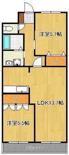 ファイングレイス梅の木【2階】の間取り