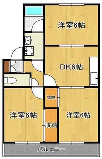 ジュネス引野【1階】の間取り