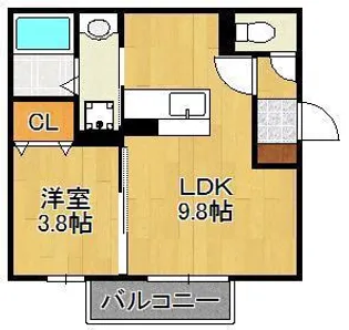 カズコートA【1階】の間取り