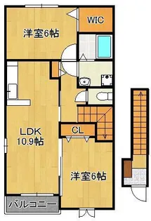 ピンズ感田Ⅰ【2階】の間取り