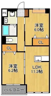 パルティール A棟【1階】の間取り