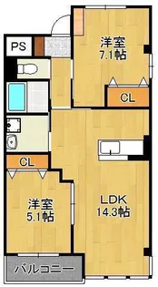 パルティール A棟【2階】の間取り