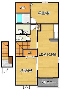 ロワンテールⅡ【2階】の間取り
