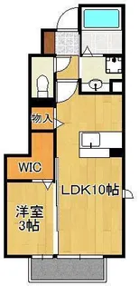 フォレスト三ヶ森【1階】の間取り