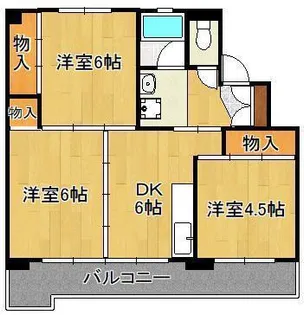 ビレッジハウス直方東 1号棟【4階】の間取り