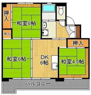 ビレッジハウス直方東 3号棟【3階】の間取り