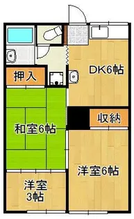 サンハイツ高江【2階】の間取り