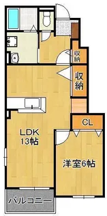 ロワンテール Ⅳ【1階】の間取り