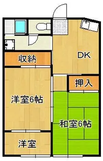 Fヴィレッジ高江【1階】の間取り