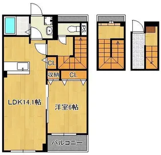 サニープレイス竹末【3階】の間取り