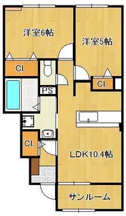 リオ・グランデ直方 3番館【1階】の間取り