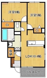 リオ・グランデ直方 4番館【1階】の間取り