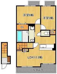ベストライフ野面Ⅱ【2階】の間取り