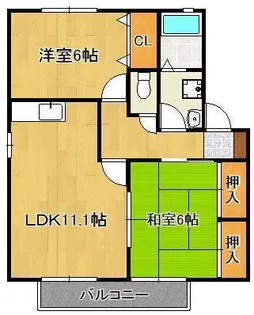 ロイヤルガーデン芳賀 C棟【2階】の間取り