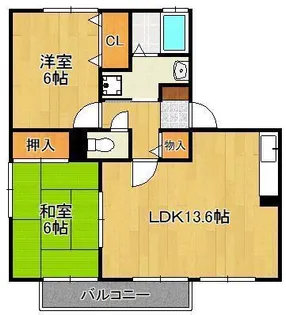 ロイヤルガーデン芳賀 C棟【2階】の間取り