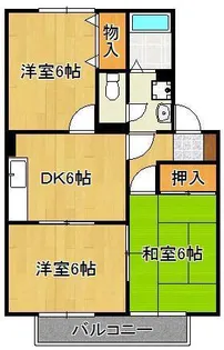 グランドゥールN B棟【2階】の間取り