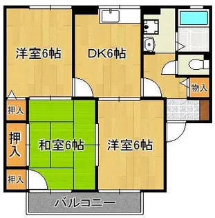 ポサーダ中尾 B棟【1階】の間取り