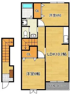 メゾン木屋瀬A【2階】の間取り