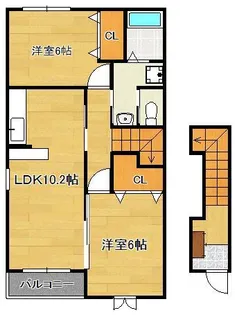 メゾン木屋瀬B【2階】の間取り