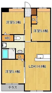 キャンファマンションⅤ【1階】の間取り