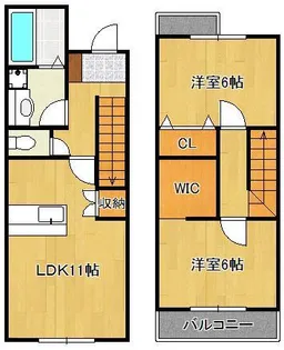グランスタ馬場山Bコート【1階】の間取り