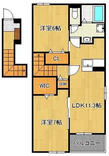 リヴェールコートⅠ【2階】の間取り