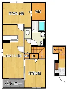 リヴェールコートⅢ【2階】の間取り