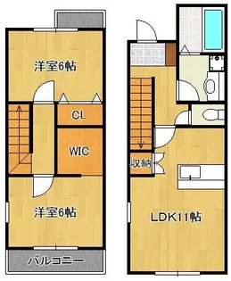 グランスタ馬場山Dコート【1階】の間取り