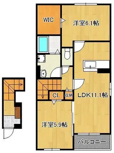 モント キアラⅡ【2階】の間取り