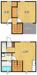 シアハウス三ケ森【1階】の間取り