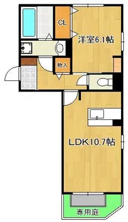 クローバー【1階】の間取り