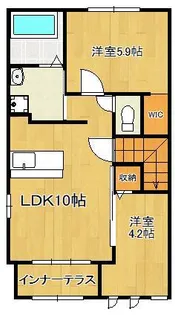 ポートボヌール【2階】の間取り