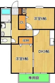 サンビレッジ星ヶ丘B棟【2階】の間取り