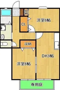 サンビレッジ星ヶ丘B棟【2階】の間取り
