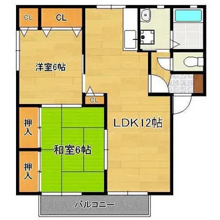 サンハイツ永犬丸B【2階】の間取り