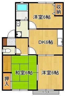 ソレアード星ヶ丘Ⅱ【2階】の間取り