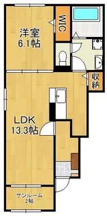 バランタイン Ⅱ【1階】の間取り