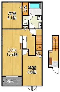 バランタイン Ⅱ【2階】の間取り