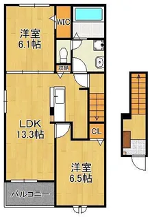 ボニート・アンジュⅢ【2階】の間取り