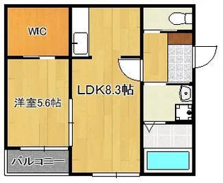 ウェルフォアシアン【1階】の間取り