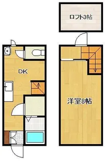 1DKの間取り画像