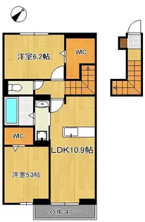 ENG町上津役【2階】の間取り